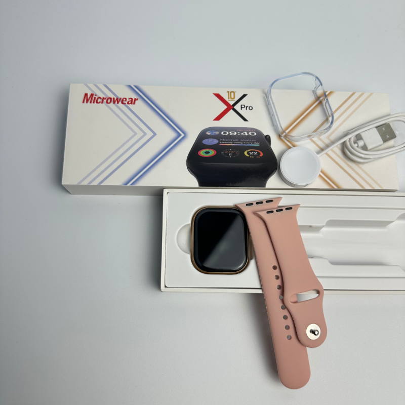 Microwear X10 Pro Black смарт-годинник з золотим корпусом